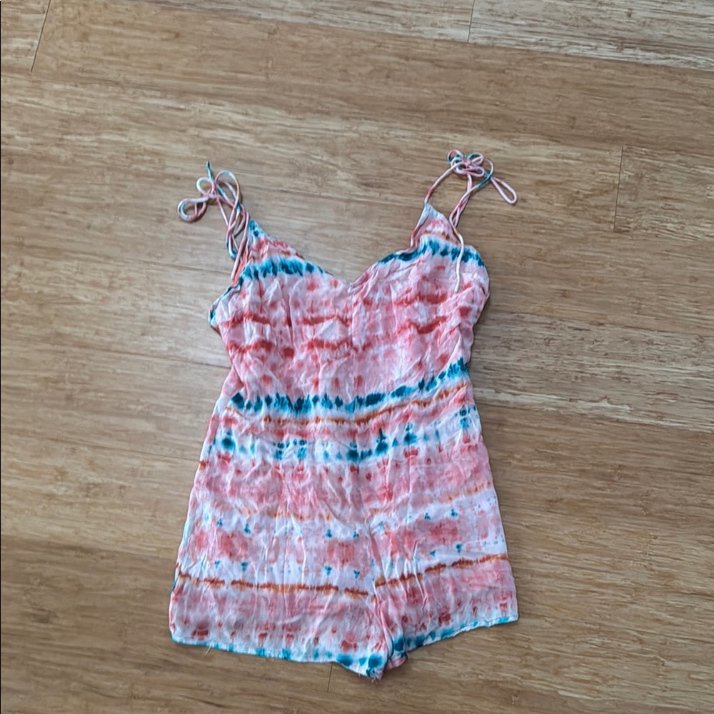 Wild Honey Tie-Dye Jumpsuit in Pink and Blue